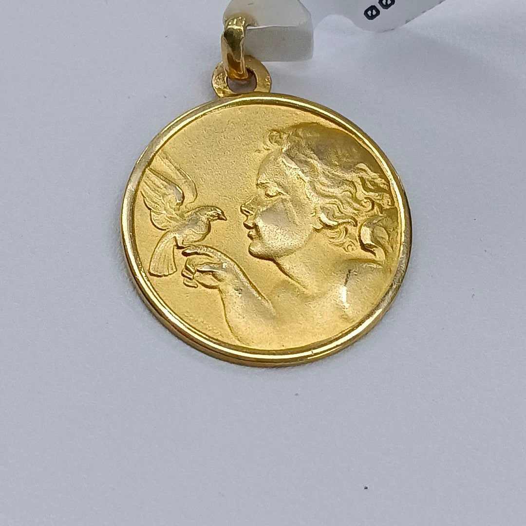 K1 3,80 GRMS 18 K ESPECIFICACIONES COMPLEMENTARIAS MEDALLA RELIGIOSA (SEMINUEVO)