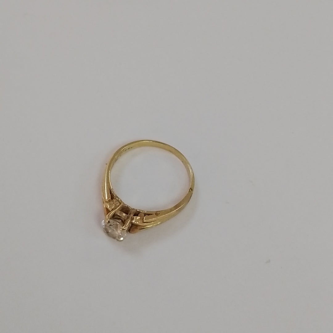 ANILLITO, SOLITARIO ORO 14 K 3.3 GRMS (SEMINUEVO)