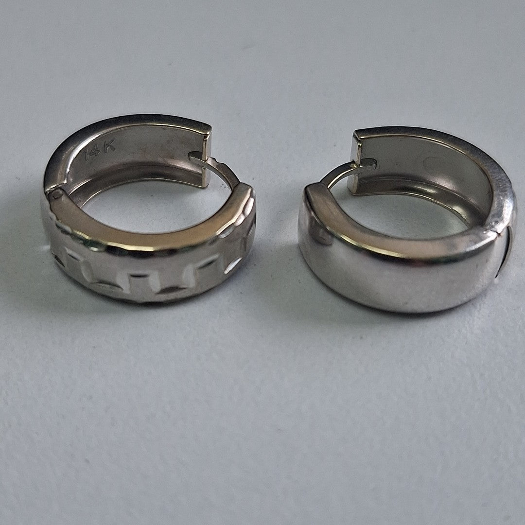 ARRACADAS PAR ORO BLANCO 14 K 3,10 GRMS (SEMINUEVO)