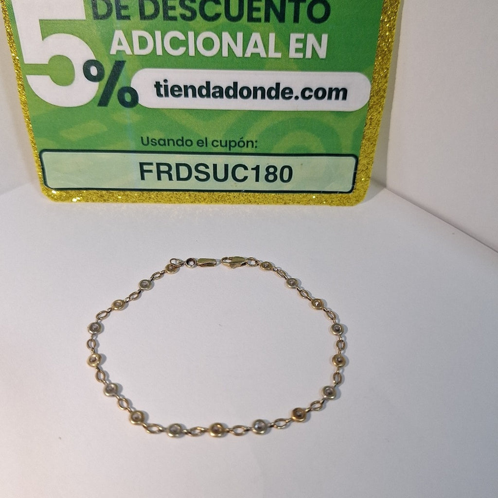 K1 4,20 GRMS 14 K ESPECIFICACIONES COMPLEMENTARIAS PULSERA 14 K , CIRCONIAS , ES (SEMINUEVO)