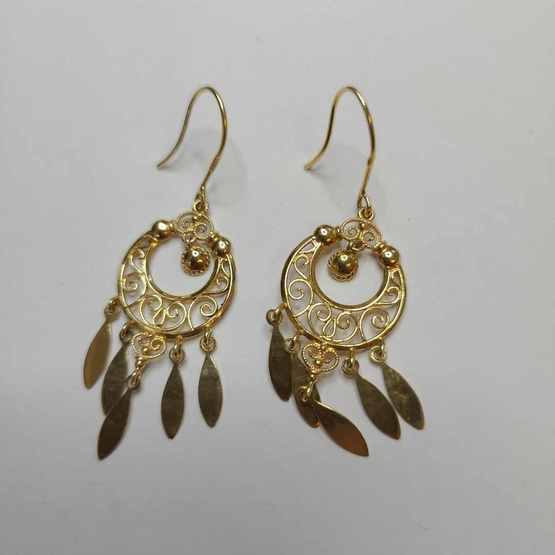 ARETES PAR ORO 14 K 3,40 GRMS (SEMINUEVO)