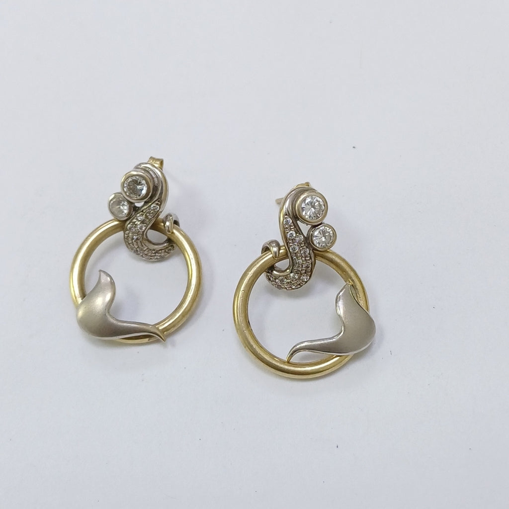 ARETES PAR ORO 14 K 9,00 GRMS (SEMINUEVO)