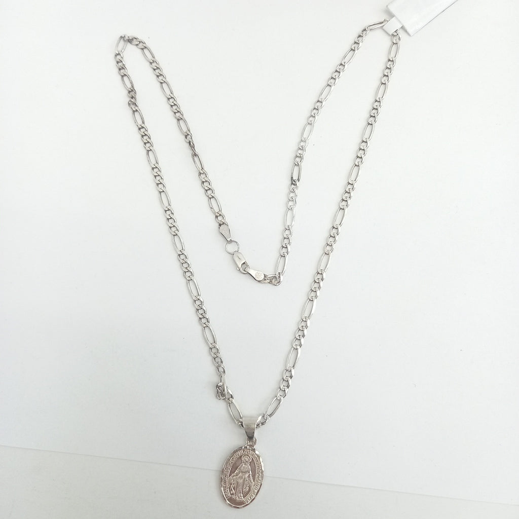 CADENA,MEDALLA RELIGIOSA PLATA 14,80 GRMS (SEMINUEVO)