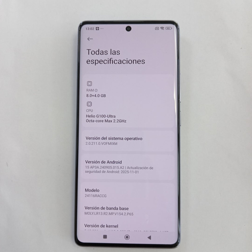 CELULAR XIAOMI REDMI NOTE 14 PRO 24116RACCG (2024) 256 GB 8 GB RAM (SEMINUEVO)