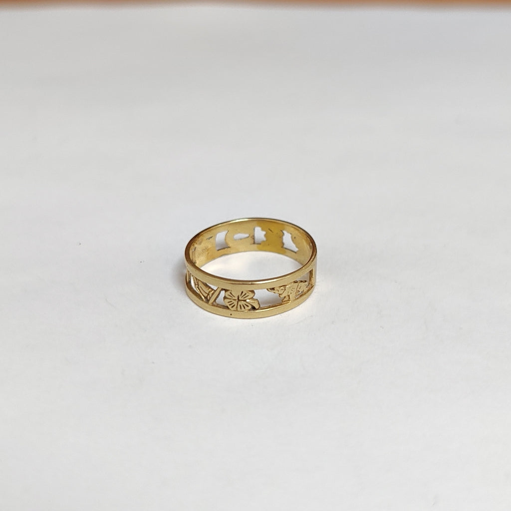 ARGOLLA DE LA SUERTE ORO 14 K 2.1 GRMS (SEMINUEVO)