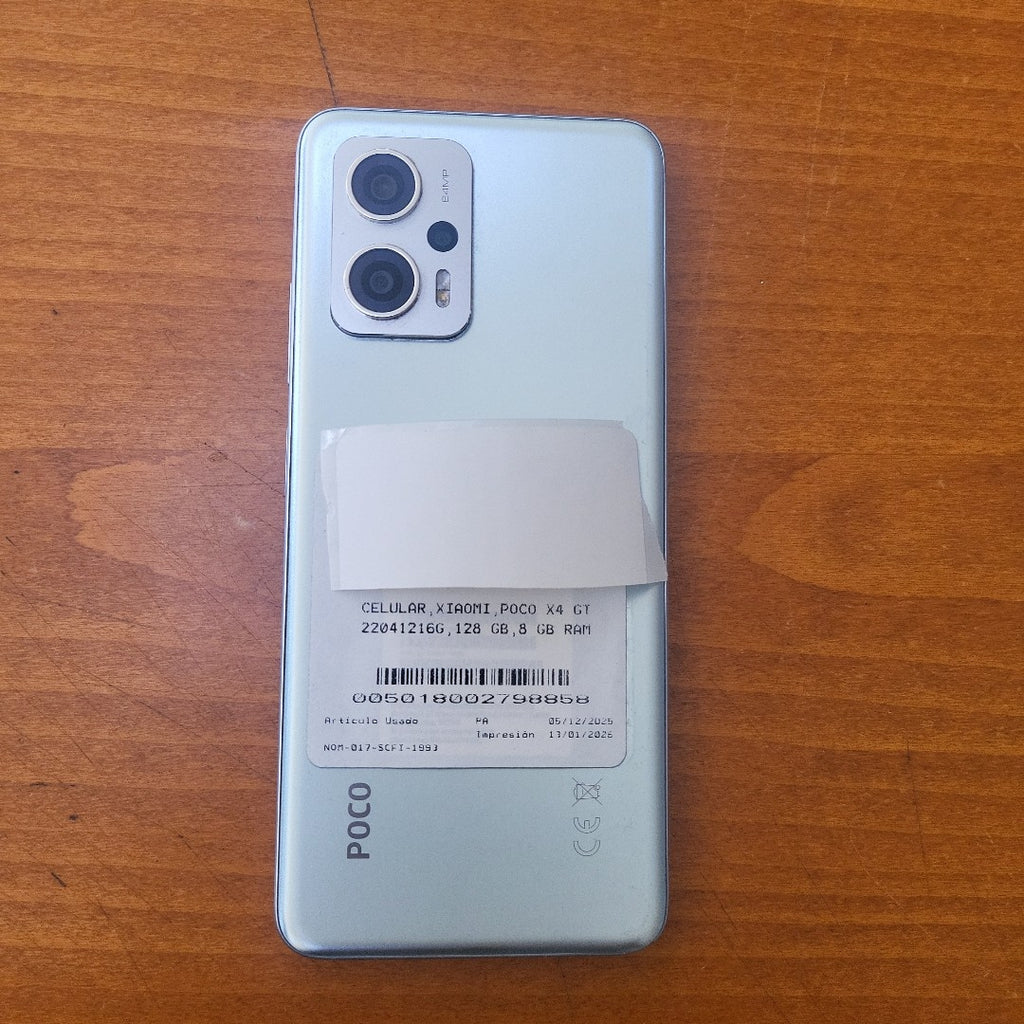 CELULAR XIAOMI POCO X4 GT 22041216G 128 GB 8 GB RAM (SEMINUEVO)