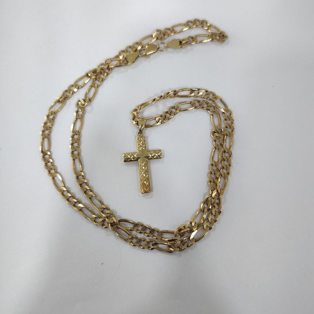 CADENA, CRUZ ORO 14 K 22.4 GRMS (SEMINUEVO)