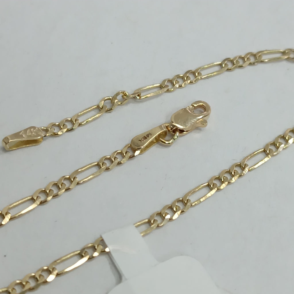 PULSERA TEJIDO 3X1 2.2G 21 CM 14K (NUEVO)