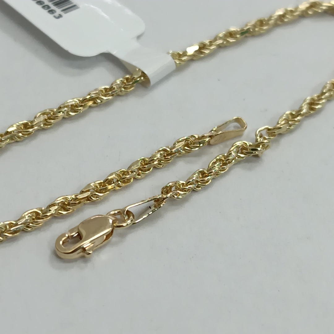 PULSERA TEJIDO TORZAL 4.4G 21 CM 14K (NUEVO)