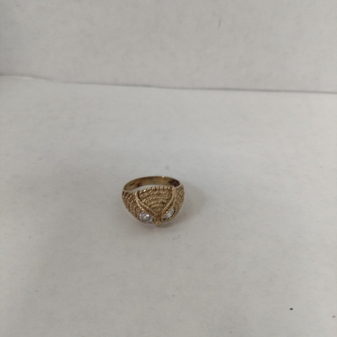 K1 5,80 GRMS 10 K ESPECIFICACIONES COMPLEMENTARIAS ANILLO DE BUHO CON PIEDRAS DE (SEMINUEVO)