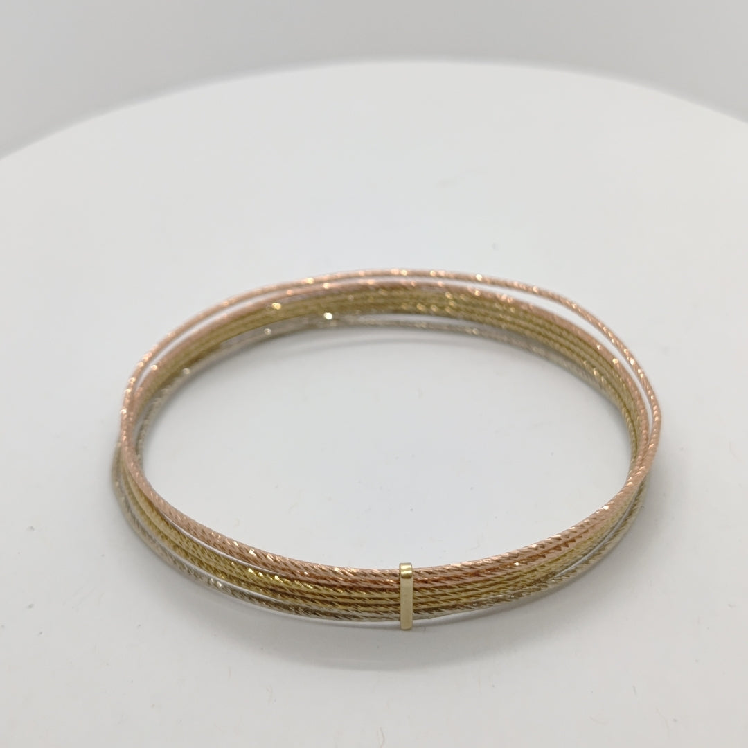 SEMANARIO DE PULSERAS ORO,ORO COMBINADO 10 K 10,90 GRMS (SEMINUEVO)