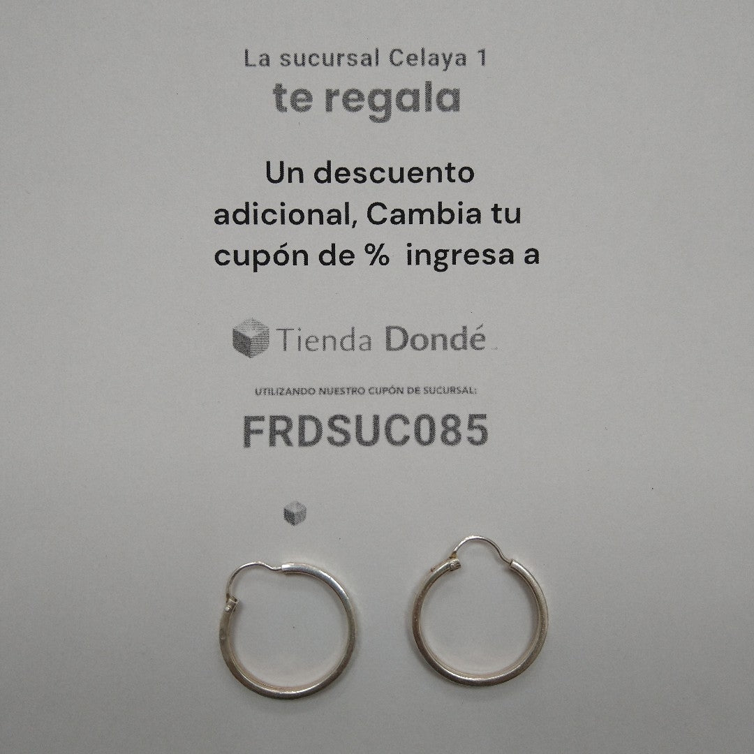 ARRACADAS PAR PLATA 2.2 GRMS (SEMINUEVO)