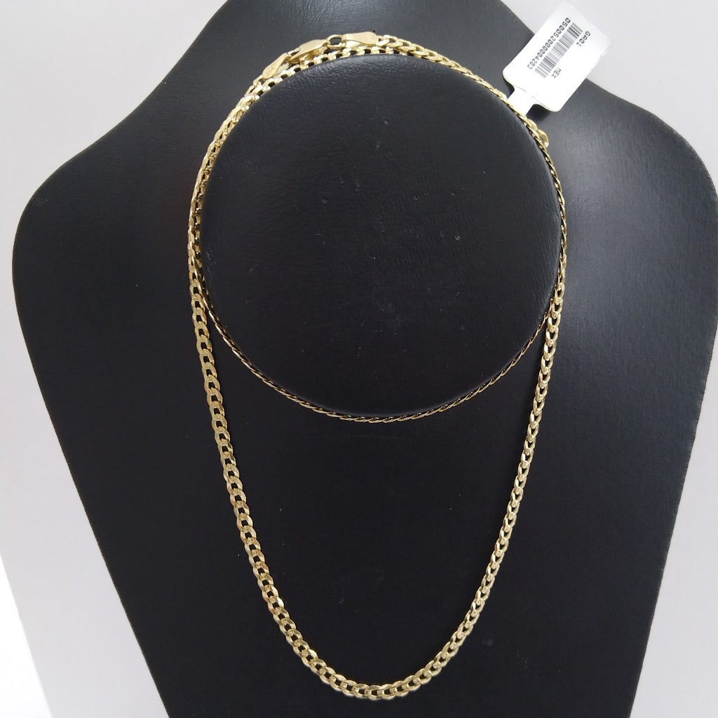 CADENA BARBADA DIAMANTADA 12.71GR 60 CM CM (NUEVO)