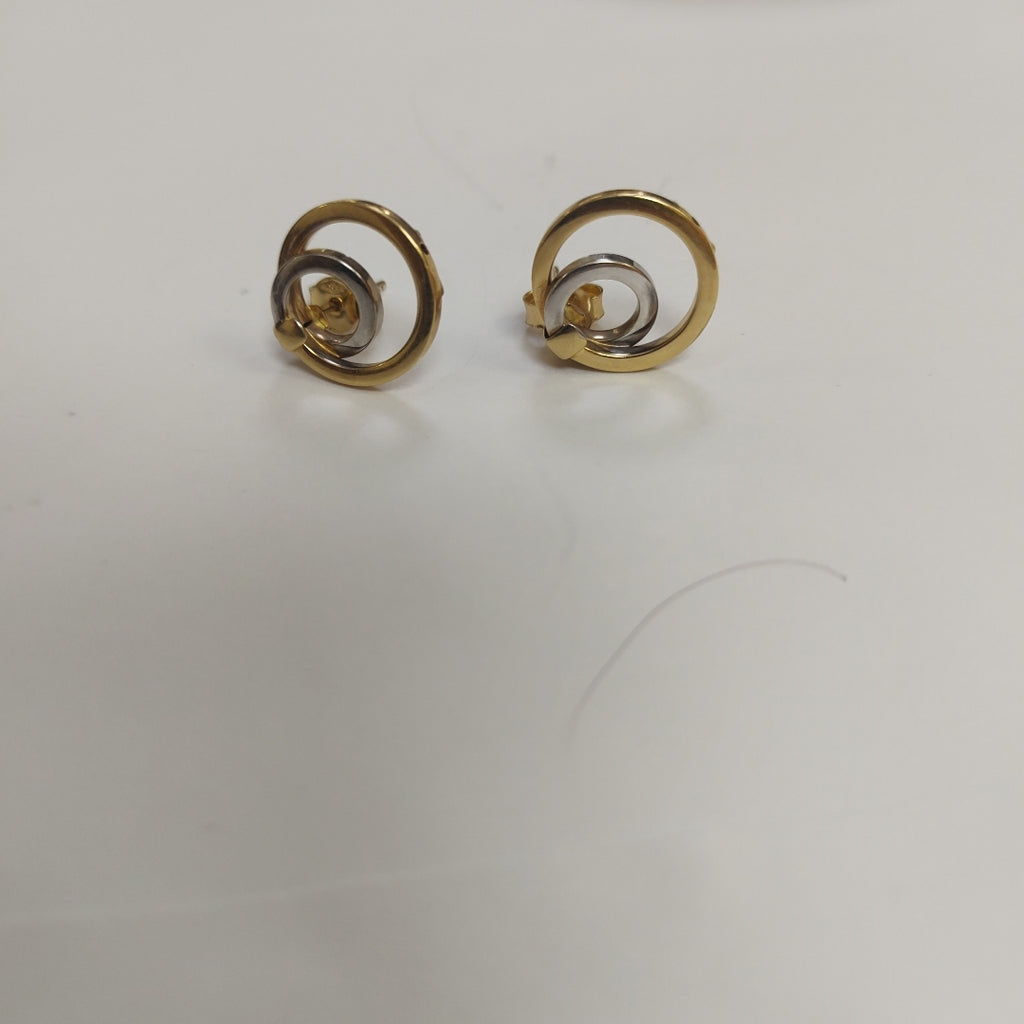 ARETES PAR ORO, ORO COMBINADO 14 K 2.7 GRMS (SEMINUEVO)