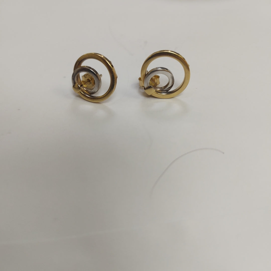 ARETES PAR ORO, ORO COMBINADO 14 K 2.7 GRMS (SEMINUEVO)