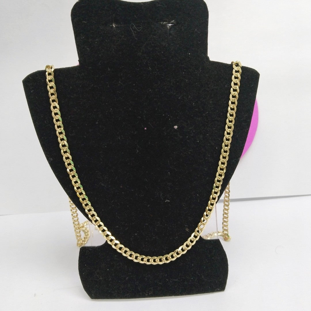 CADENA BARBADA DIAMANTADA 12.31GR 60 CM 14K (NUEVO)