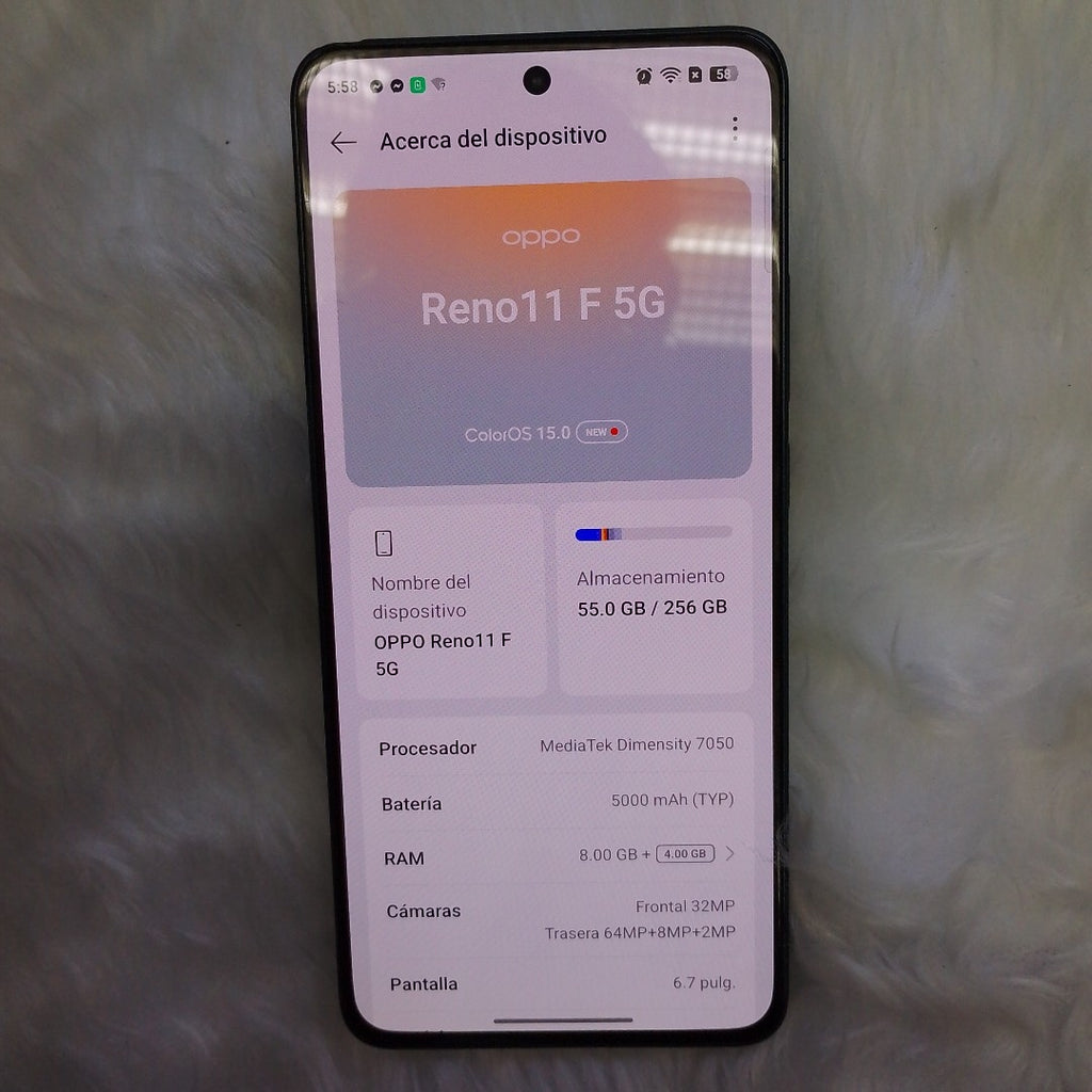 CELULAR OPPO  RENO11F 5G CPH2603 (2024) 256 GB 8 GB RAM (SEMINUEVO)