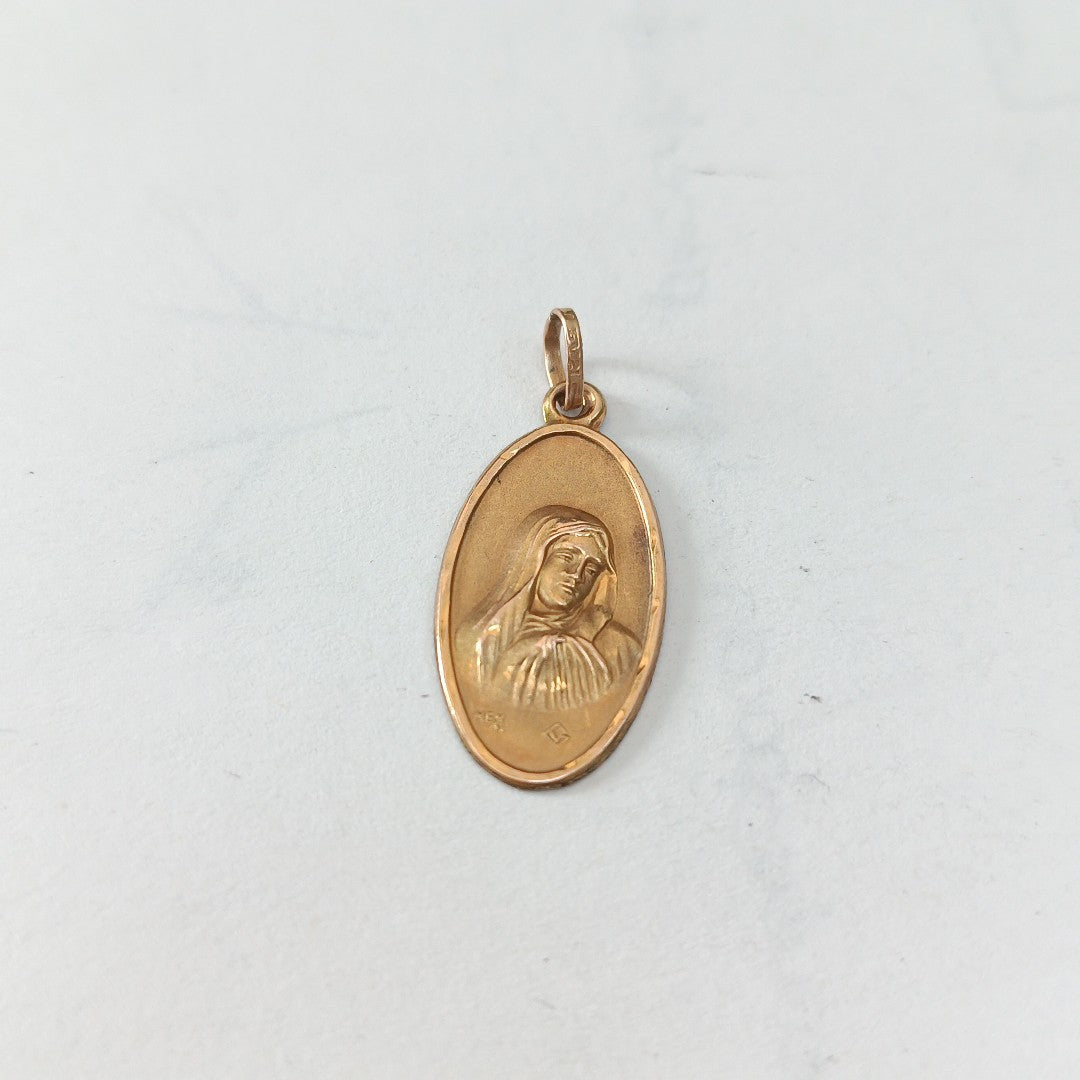 K1 1,30 GRMS 10 K ESPECIFICACIONES COMPLEMENTARIAS MEDALLA IMAGEN DE VIRGEN (SEMINUEVO)