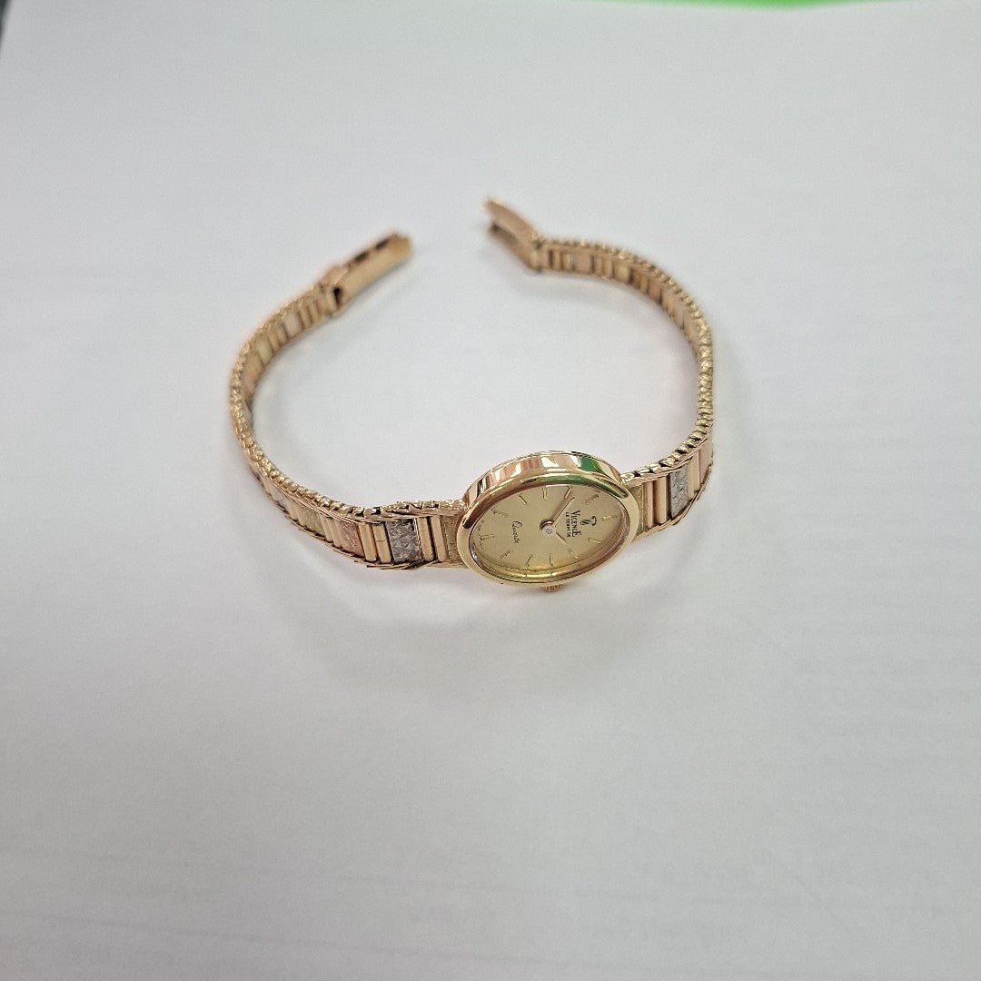 RELOJ CAJA Y PULSO ORO ORO 14 K 13 GRMS (SEMINUEVO)