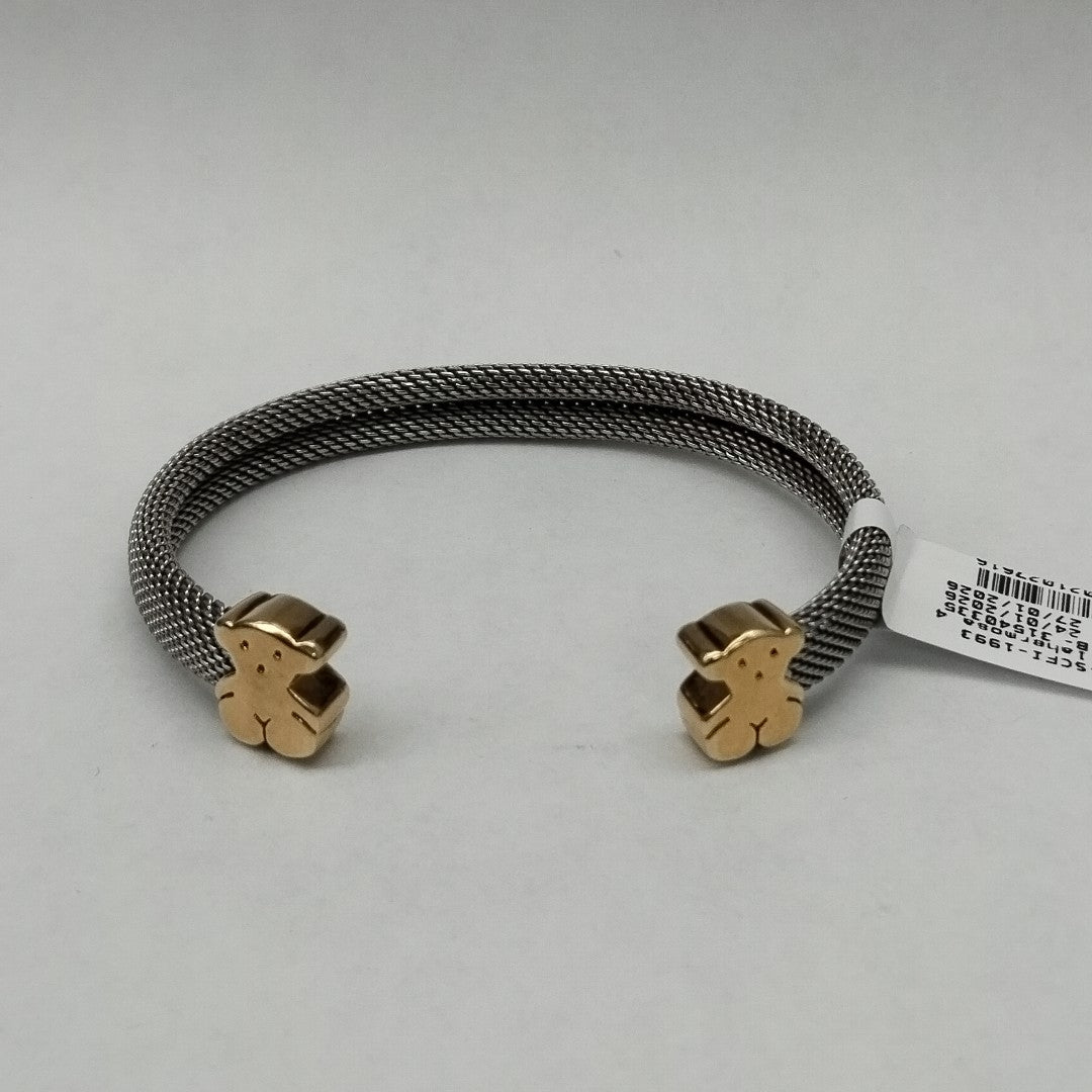 PULSERA RIGIDA ORO,ACERO 18 K 16,70 GRMS (SEMINUEVO)