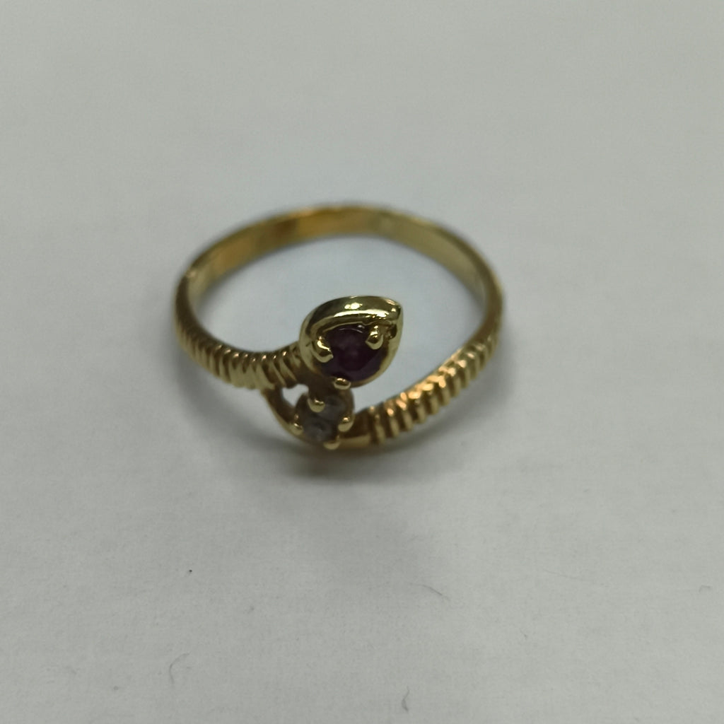 K1 1,80 GRMS 10 K ESPECIFICACIONES COMPLEMENTARIAS ANILLITO MOTIVO SERPIENTE PIE (SEMINUEVO)