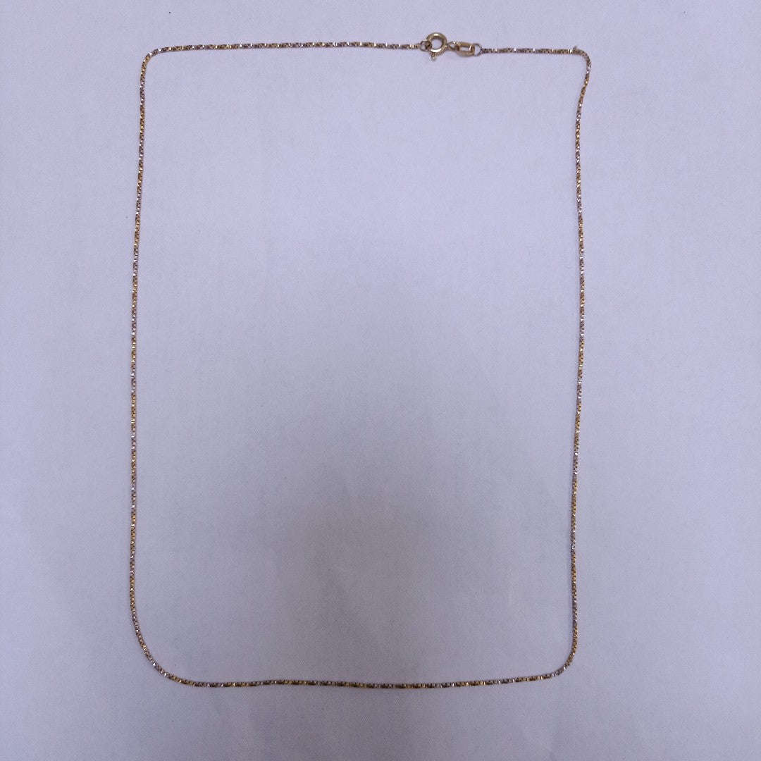 CADENA ORO COMBINADO 14 K 2.1 GRMS (SEMINUEVO)