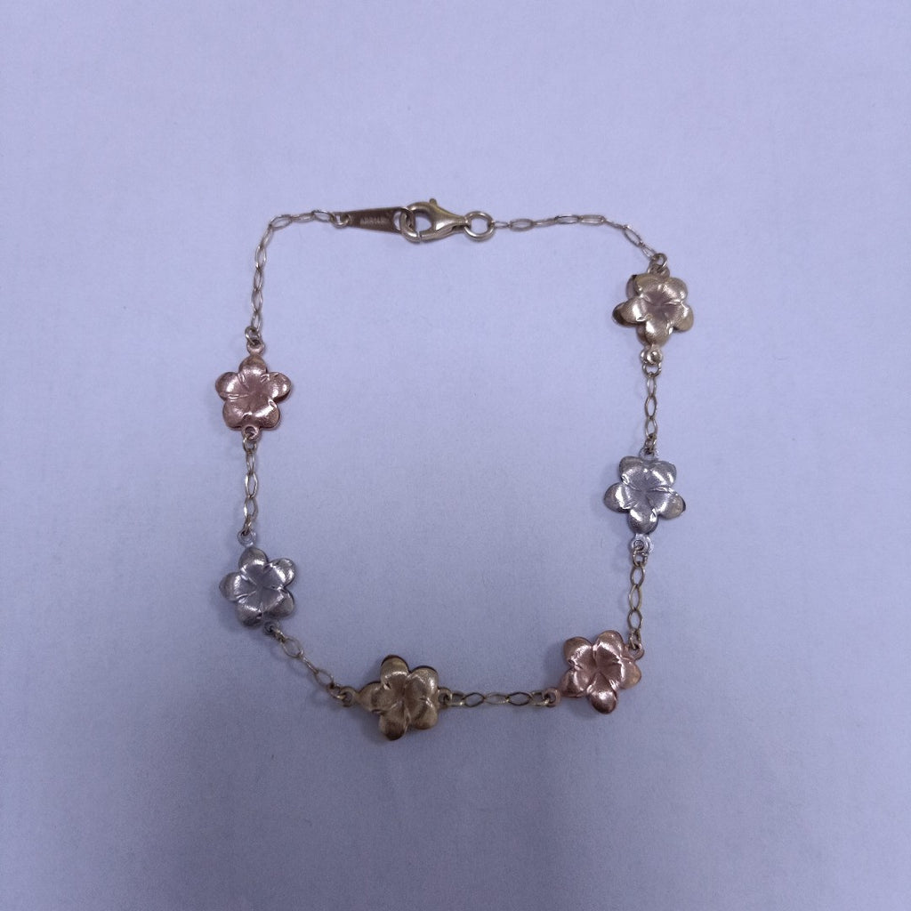 PULSERA ORO COMBINADO 14 K 3.6 GRMS (SEMINUEVO)