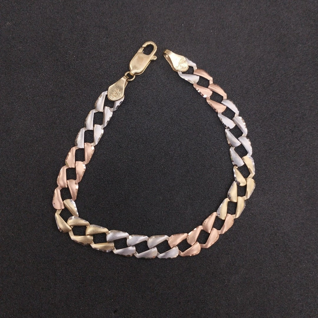 PULSERA ORO COMBINADO 14 K 5.5 GRMS (SEMINUEVO)