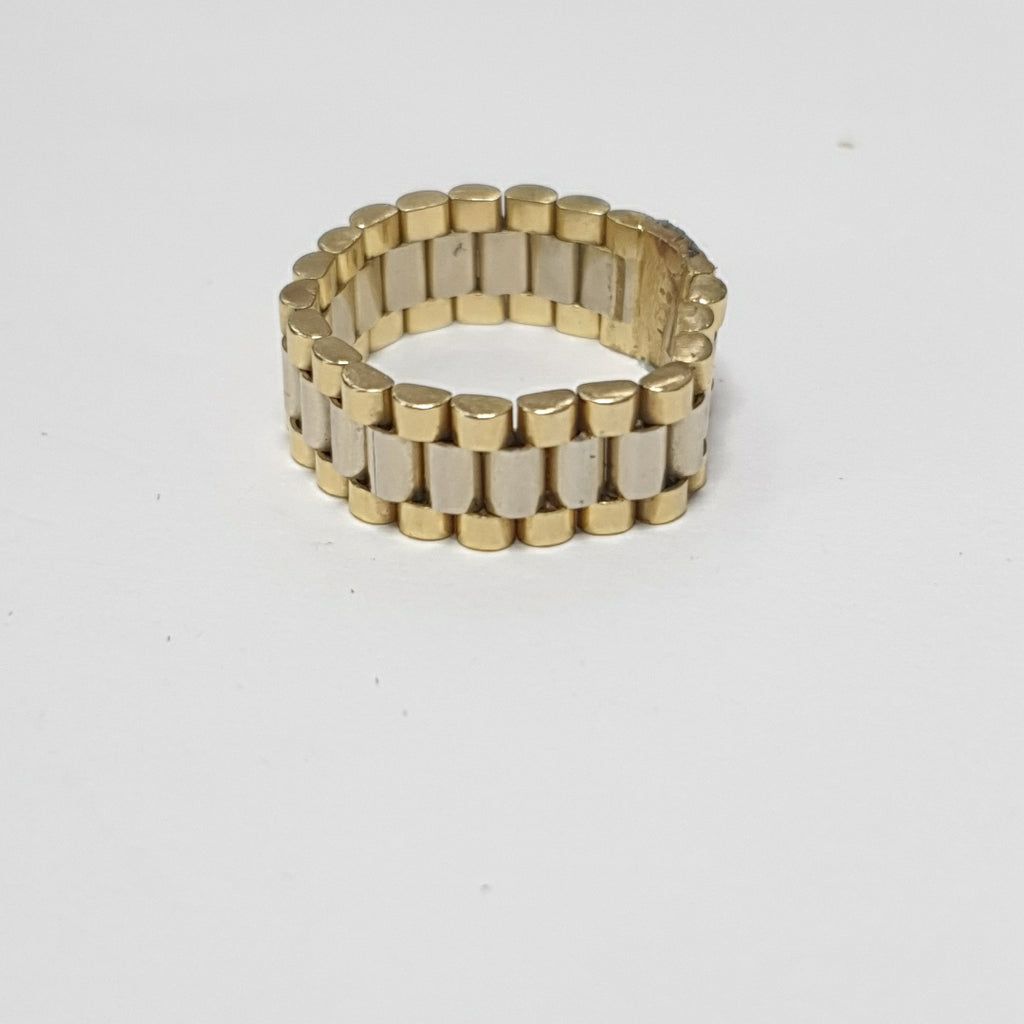 ANILLO ORO, ORO COMBINADO 14 K 6.2 GRMS (SEMINUEVO)