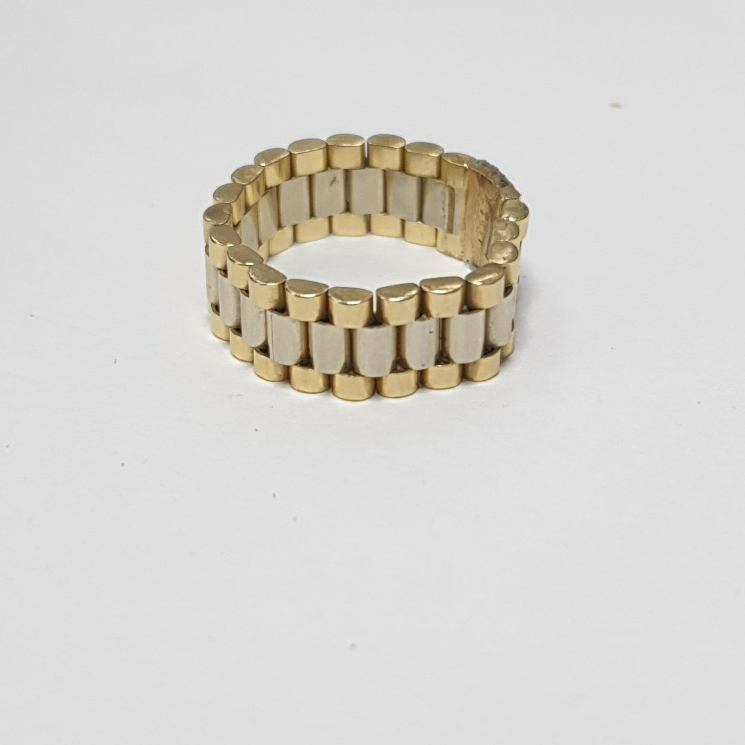 ANILLO ORO, ORO COMBINADO 14 K 6.2 GRMS (SEMINUEVO)