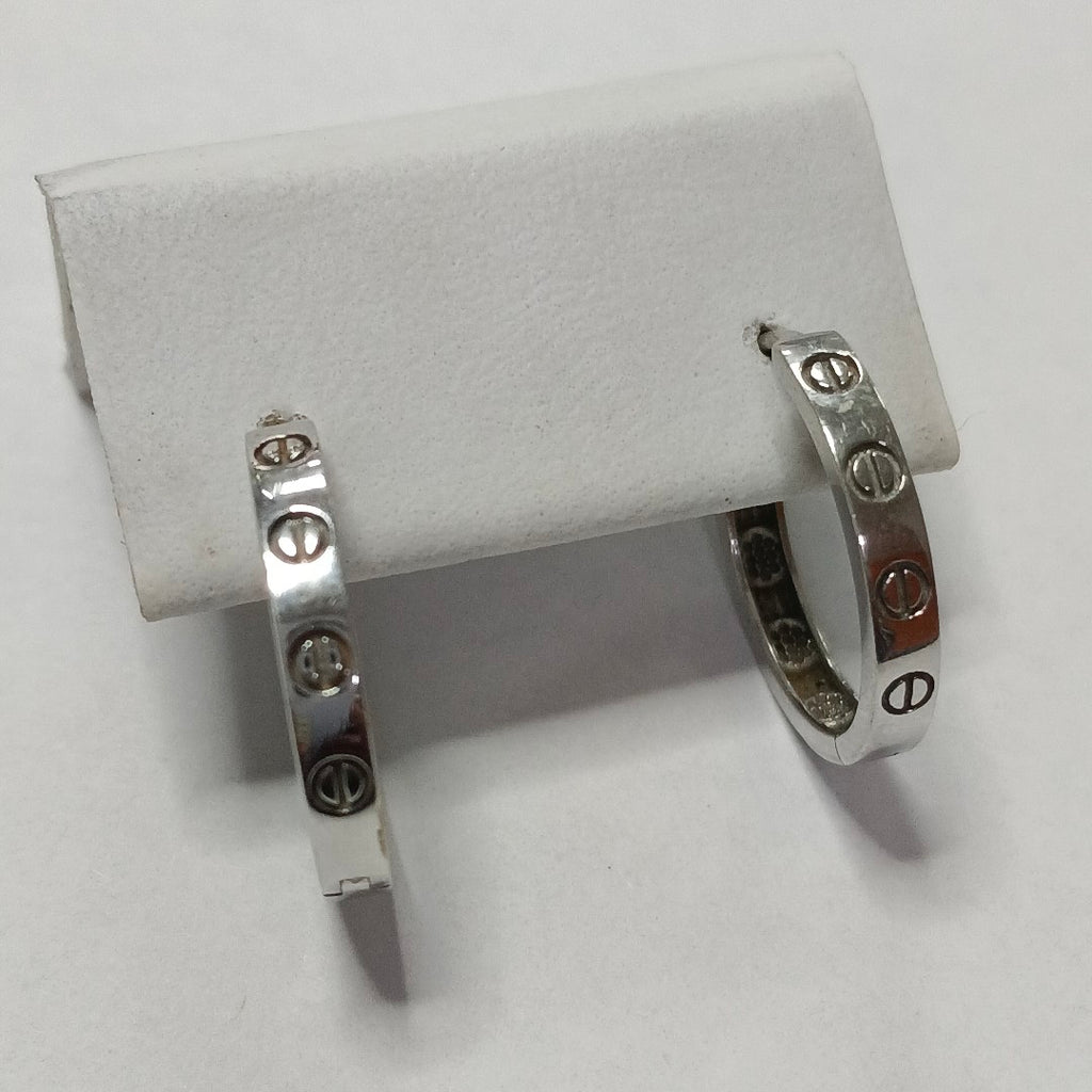 ARRACADAS PAR ORO BLANCO 14 K 2.8 GRMS (SEMINUEVO)