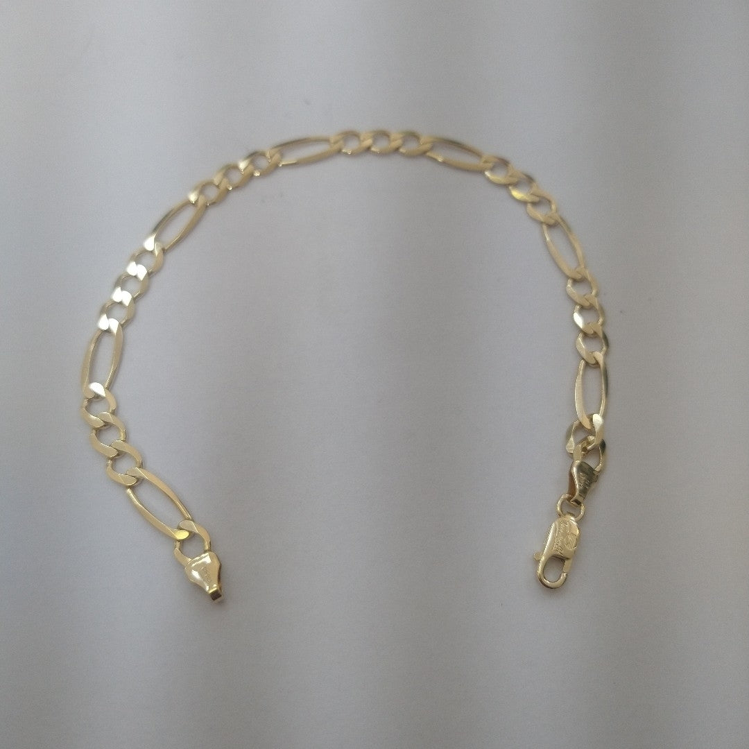 PULSERAS CABALLERO CARTIER 3 1 AMARILLA ORO 14K 6.4 (NUEVO)