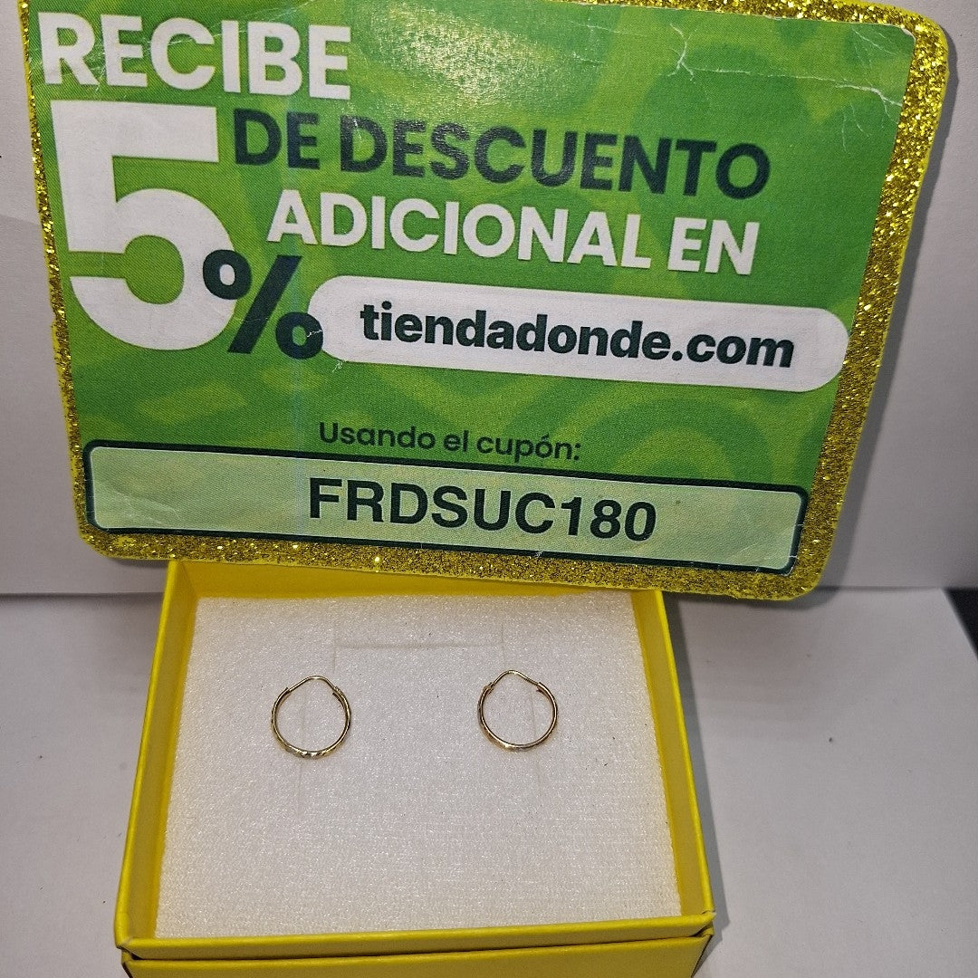 ARRACADAS PAR ORO 14 K 0.6 GRMS (SEMINUEVO)