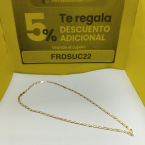 CADENA TEJIDO ESLABONES 11.1G 55 CM 14K (NUEVO)