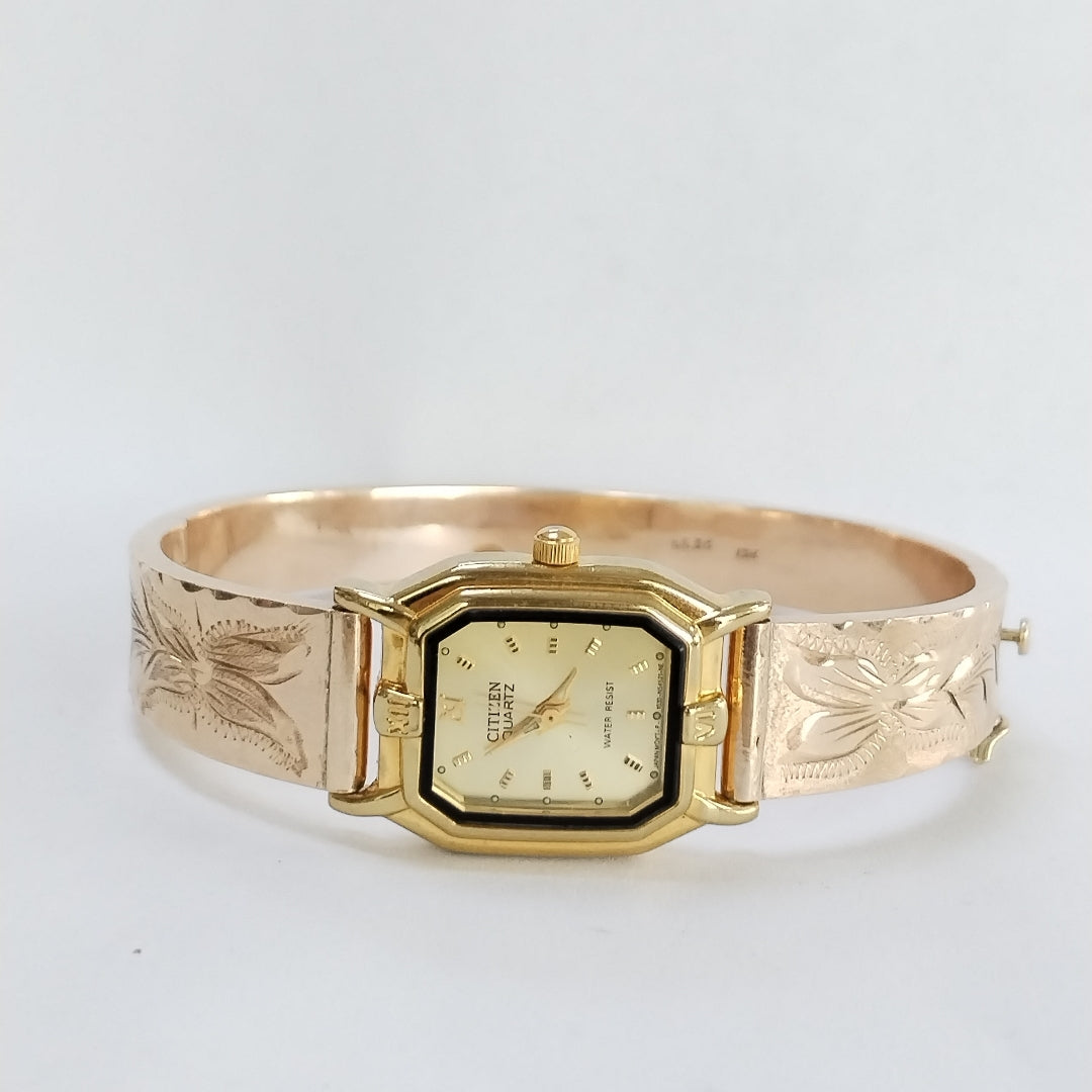 RELOJ CAJA ACERO PULSO ORO ORO 10 K 26,60 GRMS (SEMINUEVO)