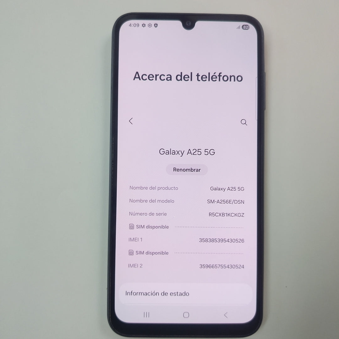 CELULAR SAMSUNG GALAXY A25 5G SM-A256E/DSN (2023) 128 GB 6 GB RAM (SEMINUEVO)