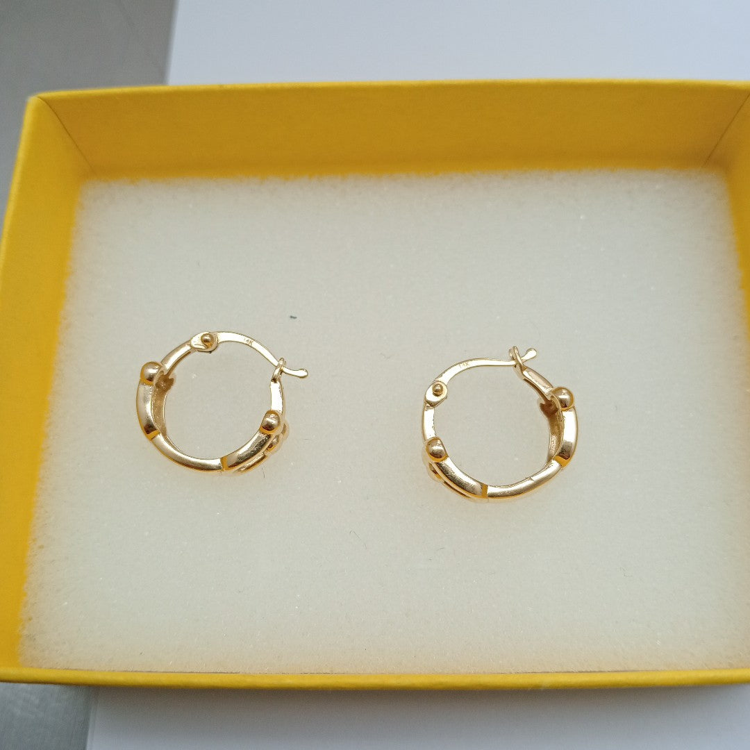 ARRACADAS PAR ORO 14 K 2.4 GRMS (SEMINUEVO)