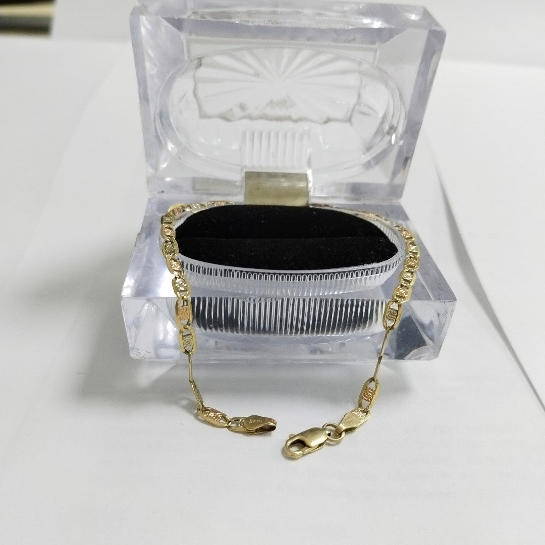 PULSERA ORO COMBINADO 14 K 3,90 GRMS (SEMINUEVO)