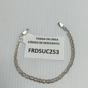 PULSERA TEJIDO MARINERO PLATA .925 4.2G (NUEVO)