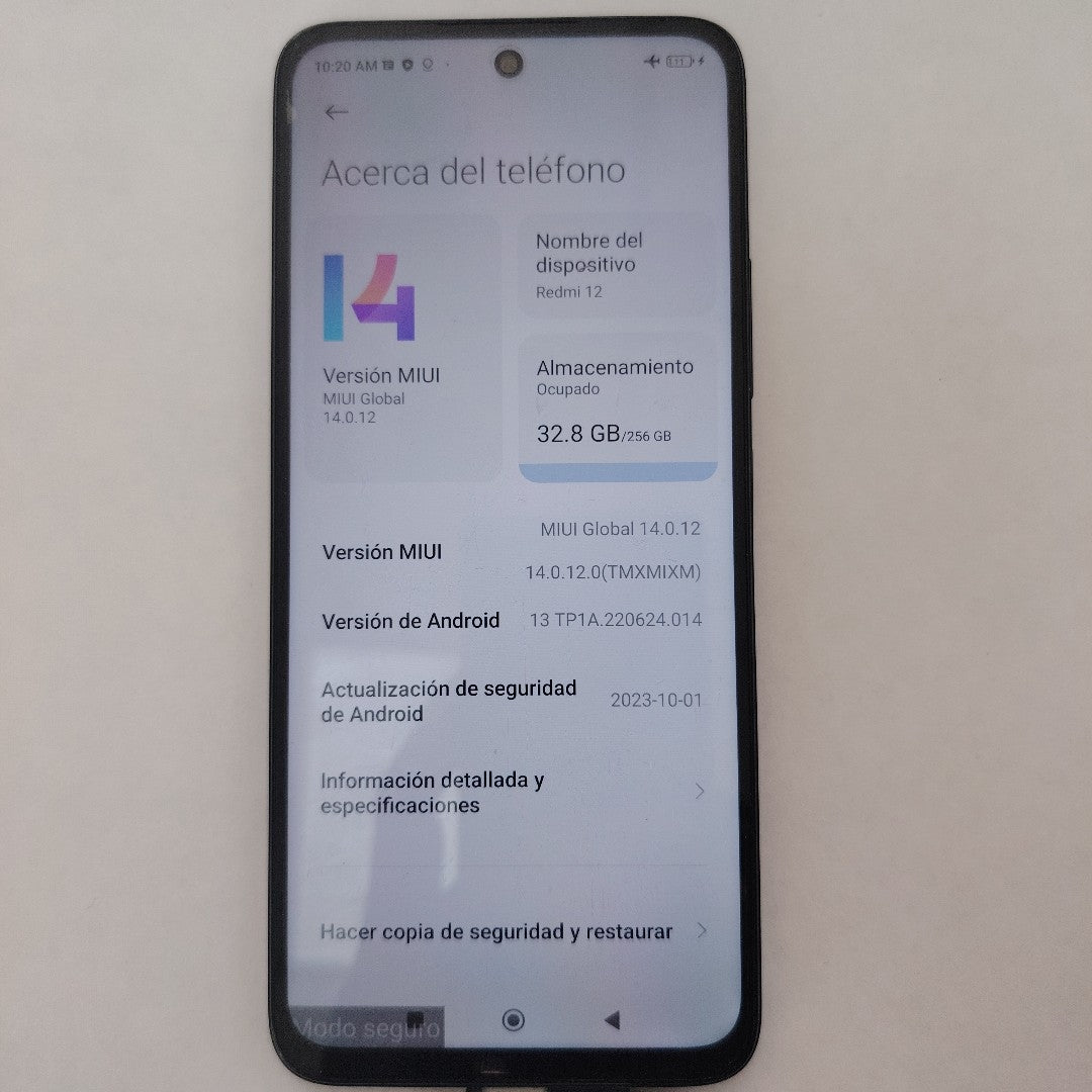 CELULAR XIAOMI REDMI 12 23053RN02L 256 GB 8 GB RAM (SEMINUEVO)