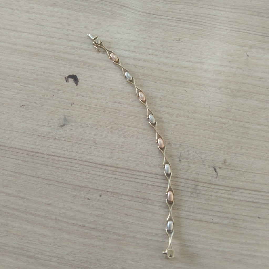 PULSERA ORO COMBINADO 14 K 8,40 GRMS (SEMINUEVO)
