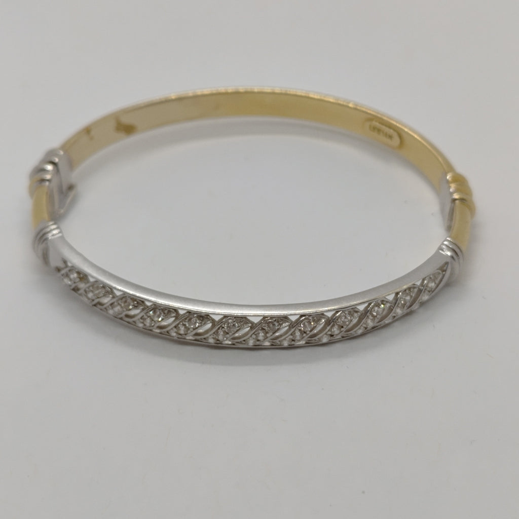 PULSERA RIGIDA ORO,ORO BLANCO 14 K 13,30 GRMS (SEMINUEVO)