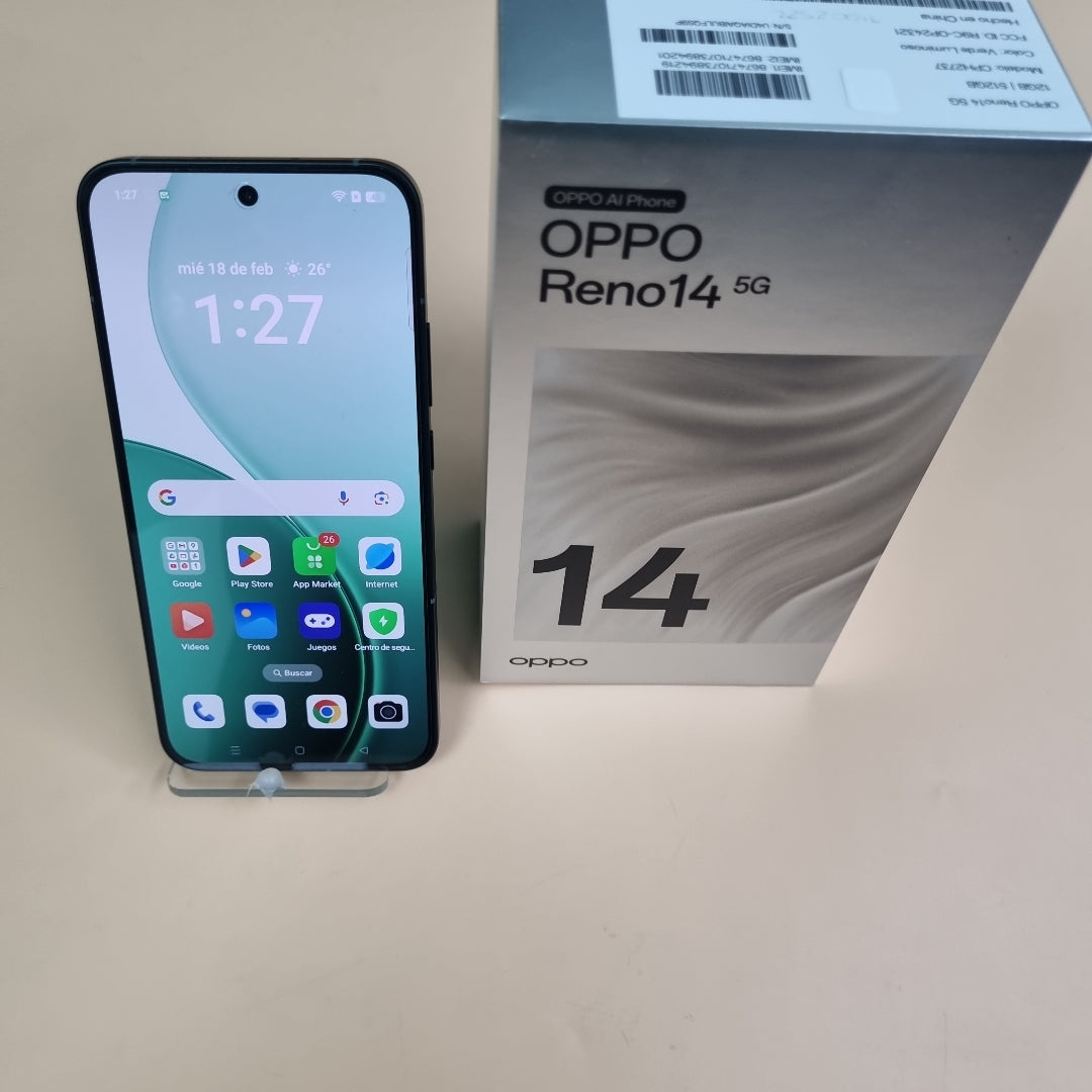 CELULAR OPPO  RENO14 5G CPH2737 (2025) 512 GB 12 GB RAM (SEMINUEVO)