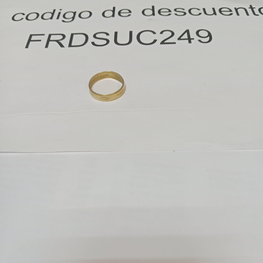 ARGOLLA ORO 10 K 2.1 GRMS (SEMINUEVO)