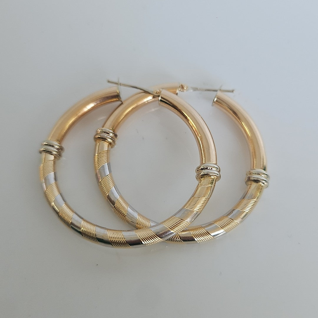 ARRACADAS PAR ORO, ORO BLANCO 14 K 9.2 GRMS (SEMINUEVO)