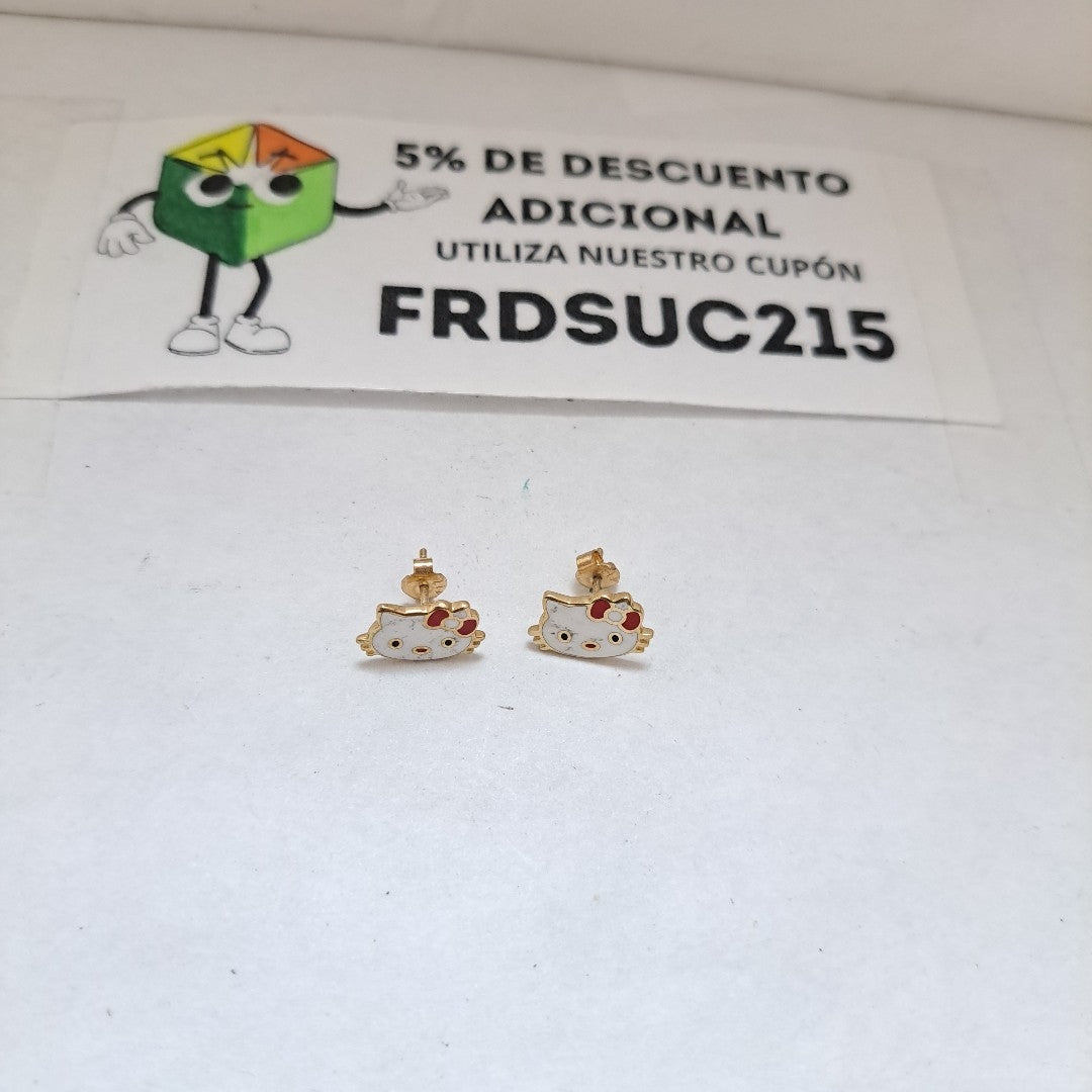 BROQUELES ORO 10K 2 (NUEVO)