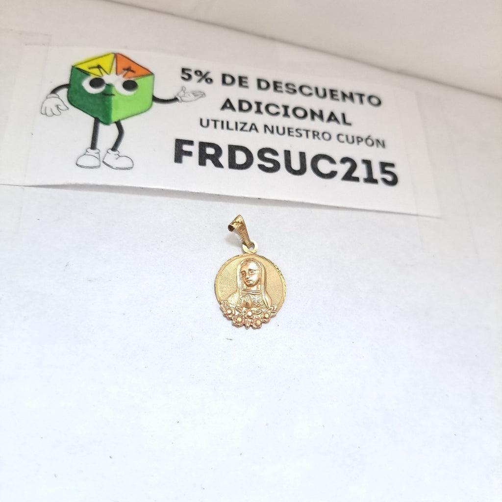 K1 2,60 GRMS 10 K ESPECIFICACIONES COMPLEMENTARIAS MEDALLA R ELIGIOSA VIRGEN DE (SEMINUEVO)