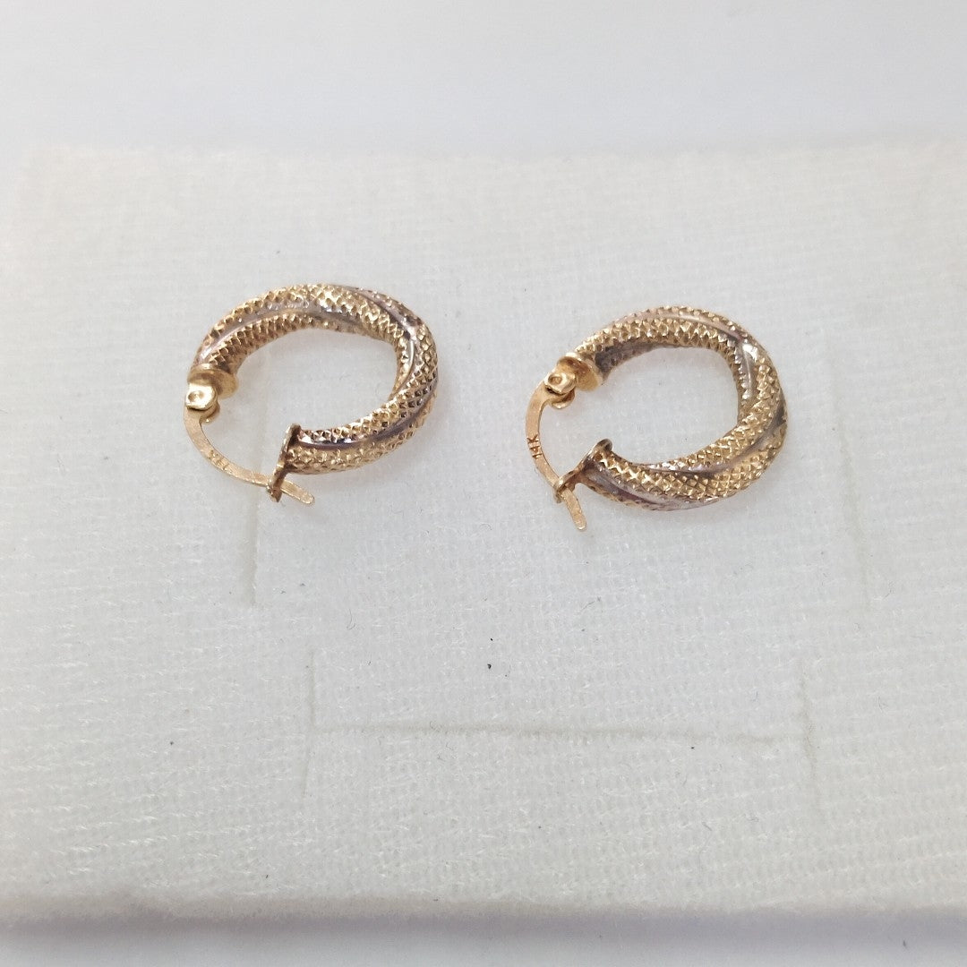 ARRACADAS PAR ORO,RODIADO 10 K 1,20 GRMS (SEMINUEVO)