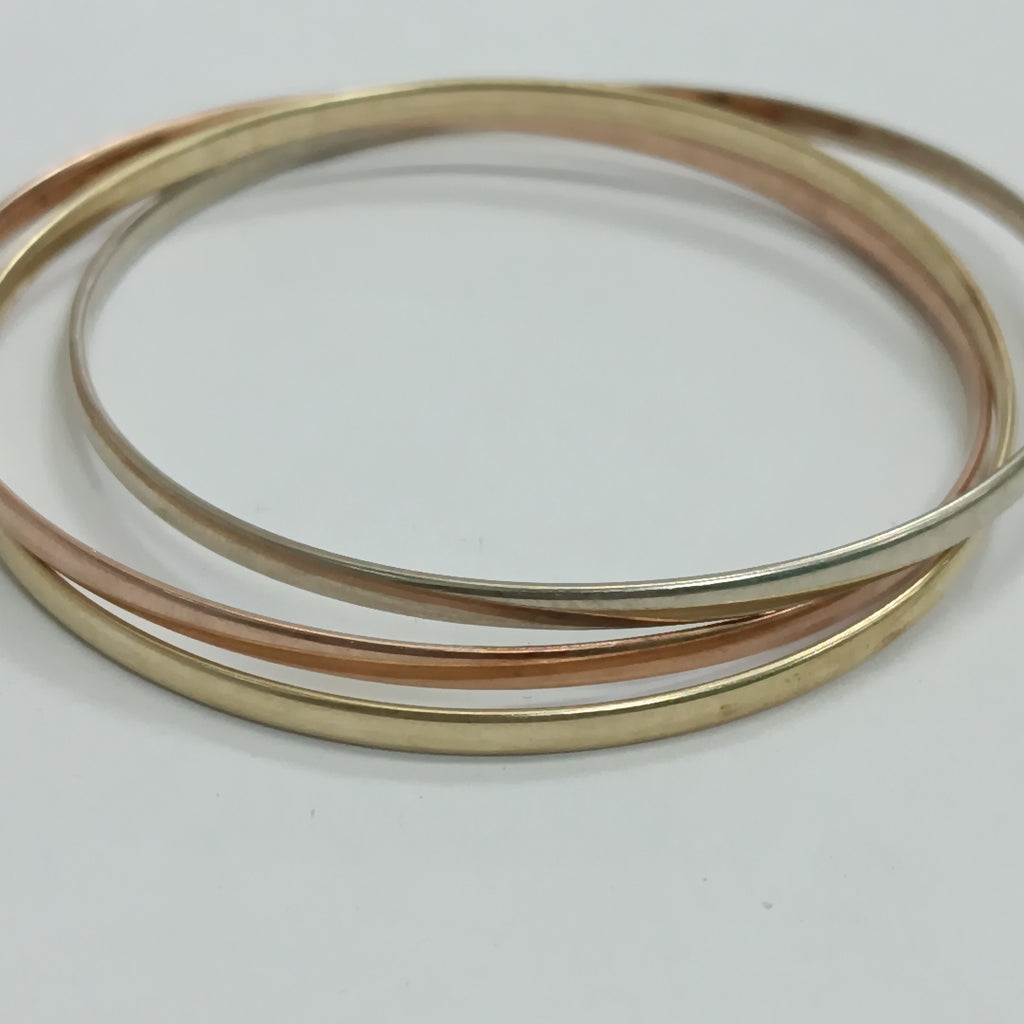 SEMANARIO DE PULSERAS ORO, ORO BLANCO 14 K 13.4 GRMS (SEMINUEVO)