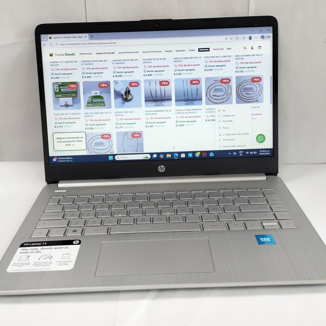 LAPTOP HP 14-DQ0530LA(2024) 256 GB SSD 8 GB RAM (SEMINUEVO)